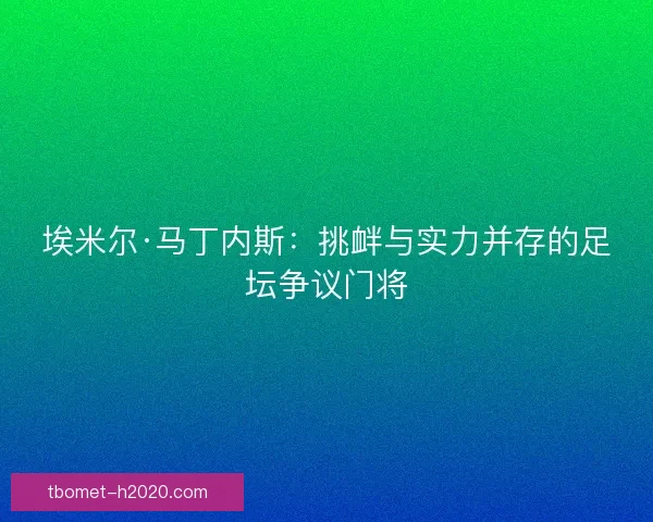 埃米尔·马丁内斯：挑衅与实力并存的足坛争议门将